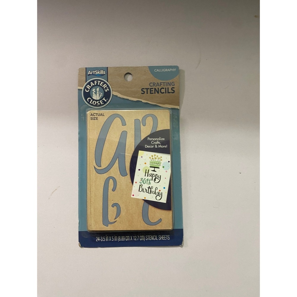 ArtSkills Calligraphy Craft Stencils Alphabet Numbers‎ 24 Sheets PA-6497